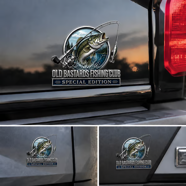  🎣 Eternal Fisherman’s Club Car Emblem Badge 🎣 Eternal Fisherman’s Club Car Emblem Badge