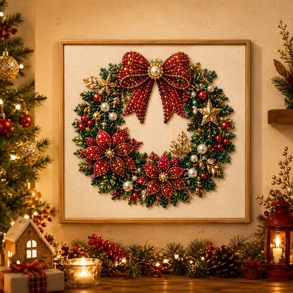 🧘Relaxing & Beginner-Friendly - 🎨💎DIY Christmas Pearl Diamond Painting Art Kit