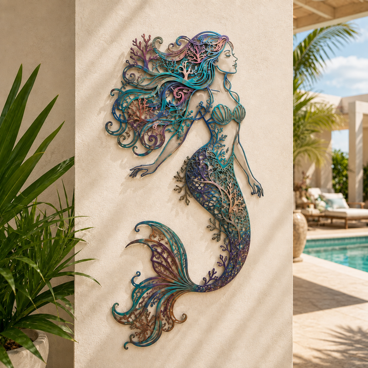Mermaid Metal Wall Decor
