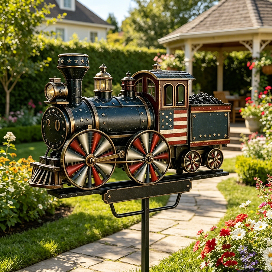 USA 250  Liberty Express Train Garden Wind Spinner🚂