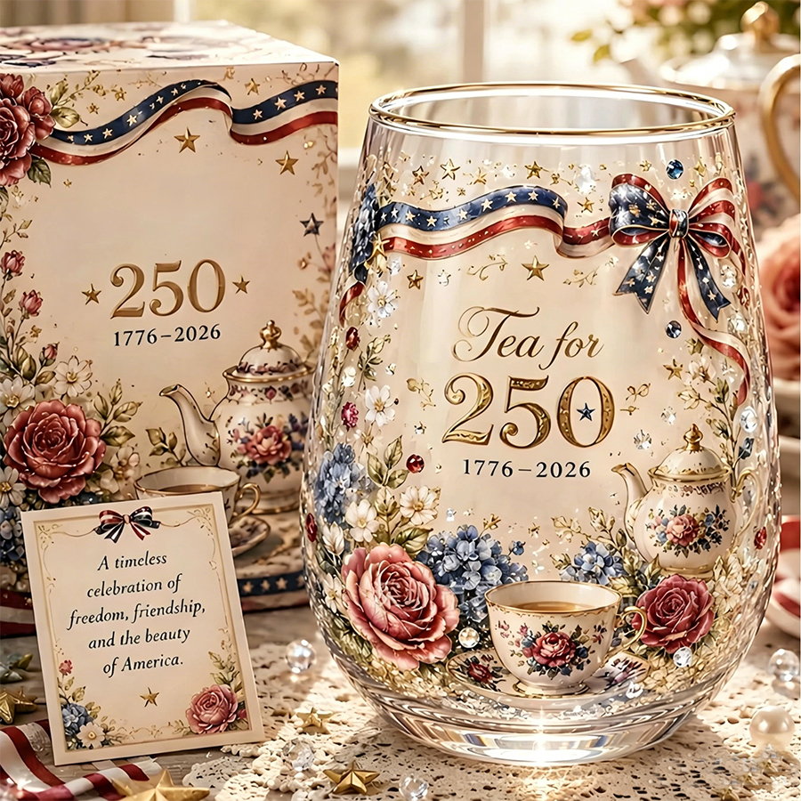 America 250 Eagle Glass Tumbler