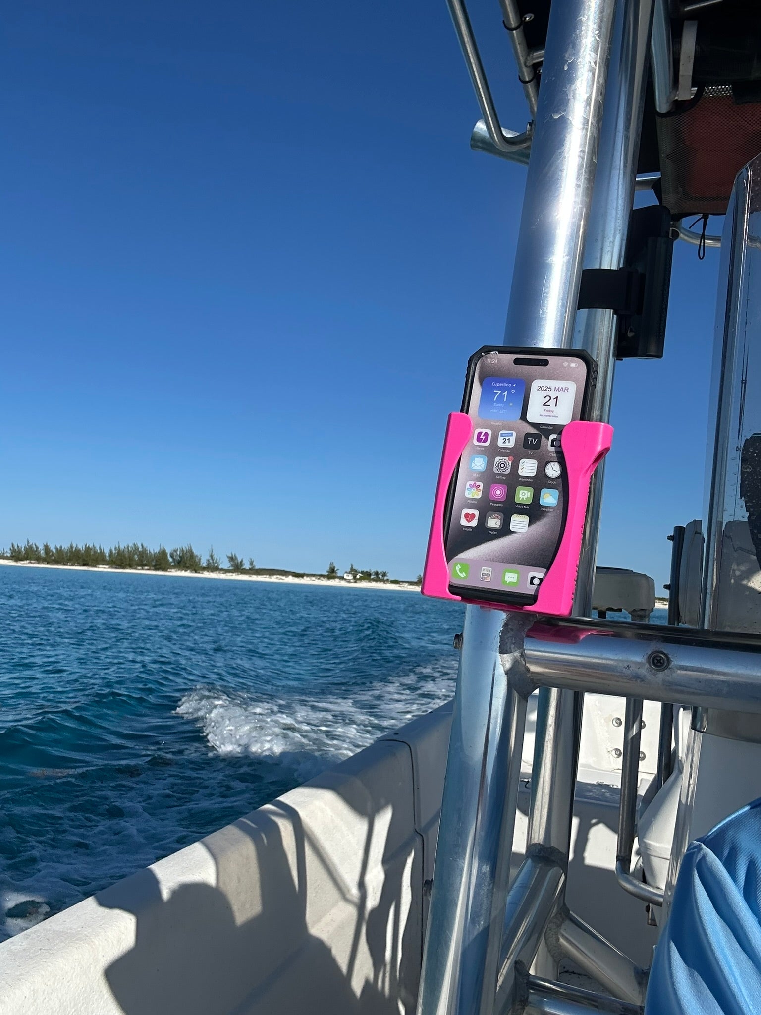 Pink Boat Phone Holder Front View
