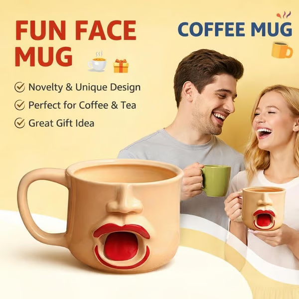 Funny Shaking The Tongue Coffee Cup,Abstract Personality Ceramic Mug