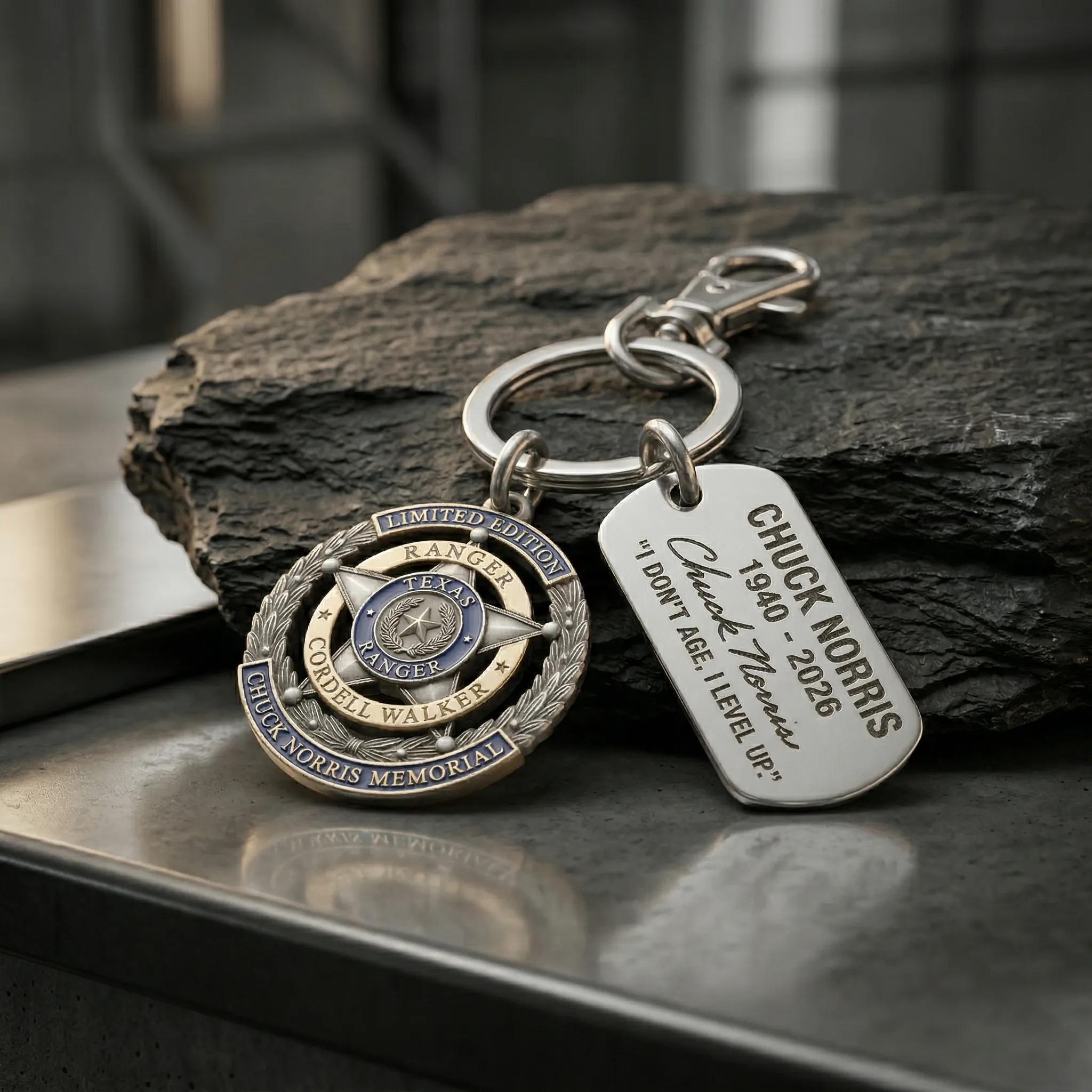 Chuck Norris Texas Ranger Cordell Walker Memorial Limited Edition Pin