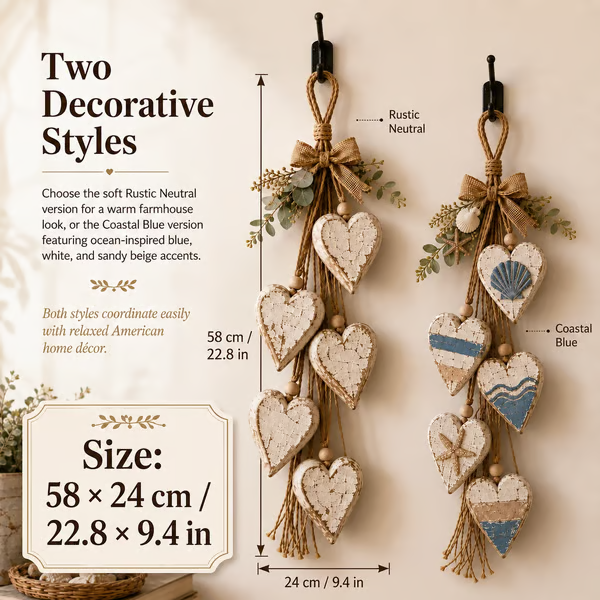 ⭐🤎Hanging Heart Wall Decor