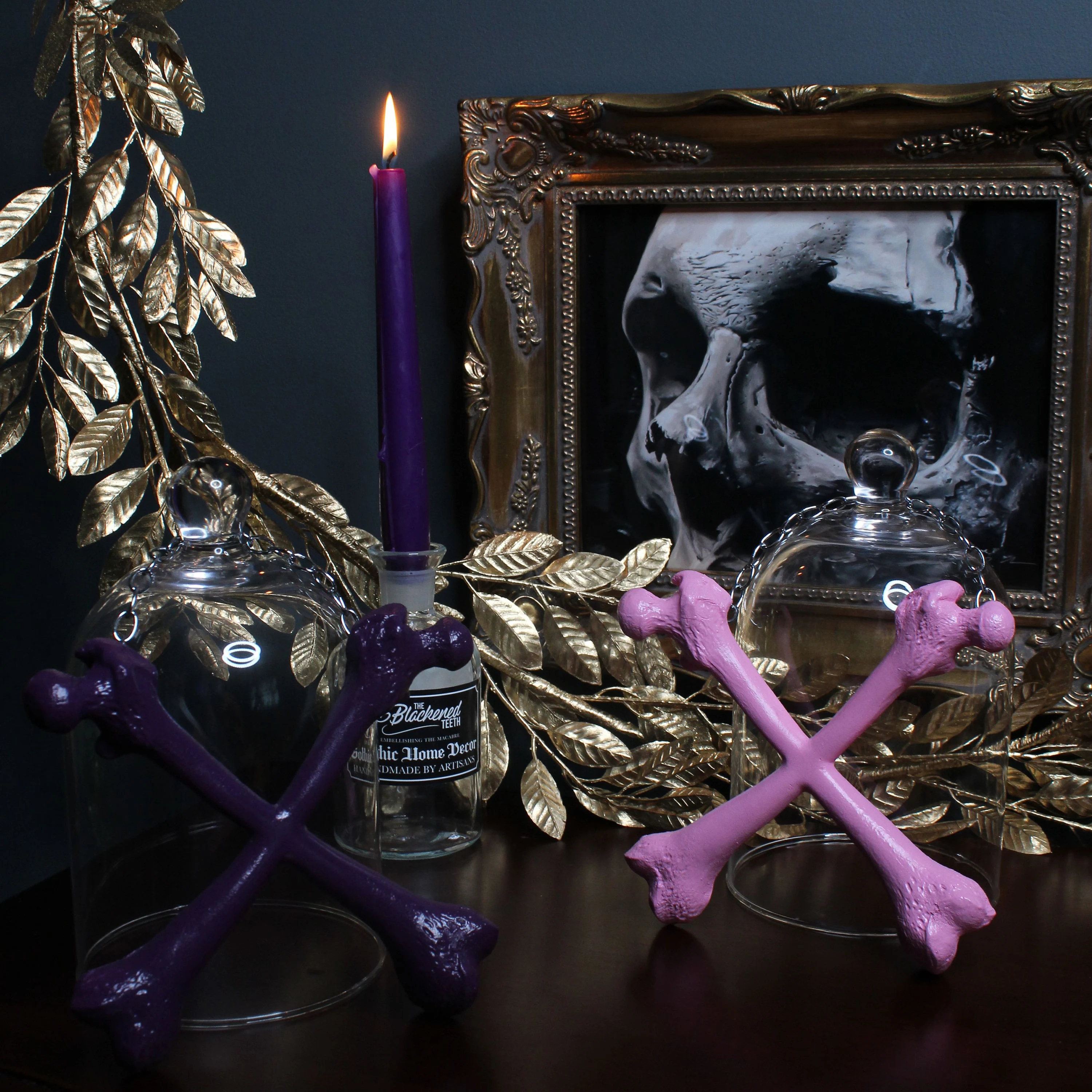 Crossbones Wall Hanging | Gothic Home Decor by The Blackened Teeth | Gothic Wall Art