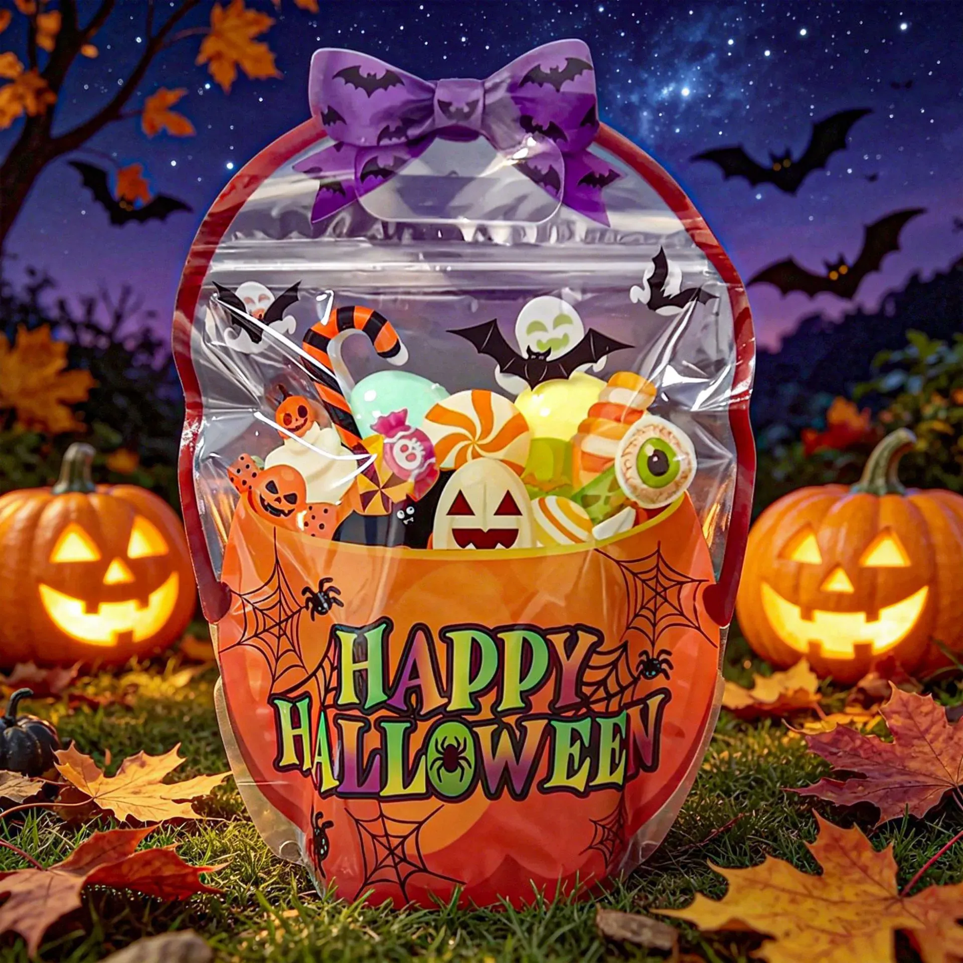 🎃 Halloween Treat & Goodie Bags with Handles (Cauldron & Pumpkin Designs) 🍬👻