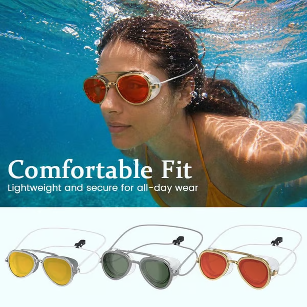 😎✨ SummerVibe Reflective Swim Goggles - Blue