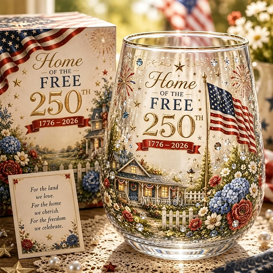 America 250 Eagle Glass Tumbler