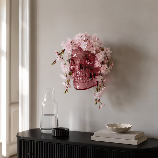 Gothic Skull Wall Vase 💀🌸