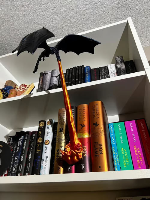🐉Naotstore - Dragon Flame Book Nook - Blazing Fire / No Lights
