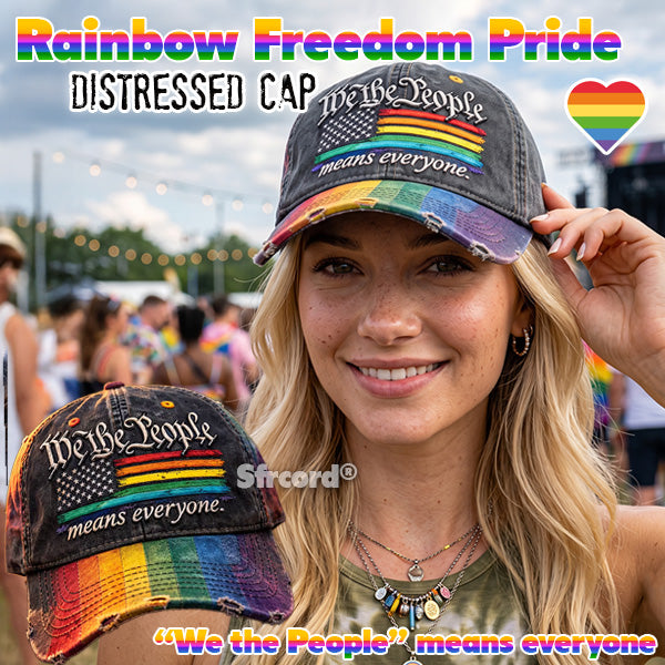 Rainbow Freedom Pride Cap Details