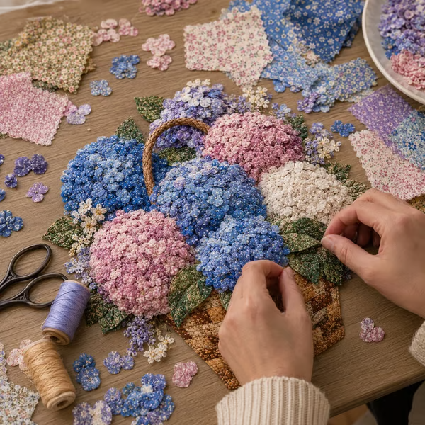 🌸Floral Basket Patchwork DIY Kit
