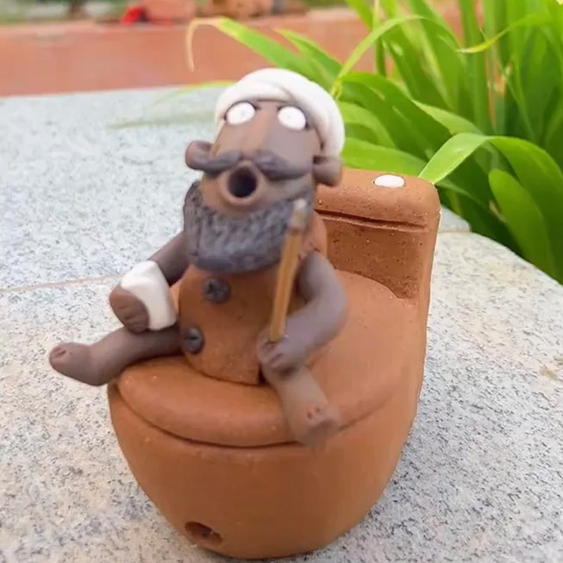 🎉 Lazy Bath Man Incense Burner 🛁🧘