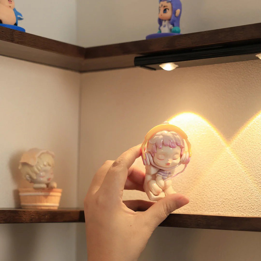  L-Shaped Corner Floating Wall Shelves with LED Lights