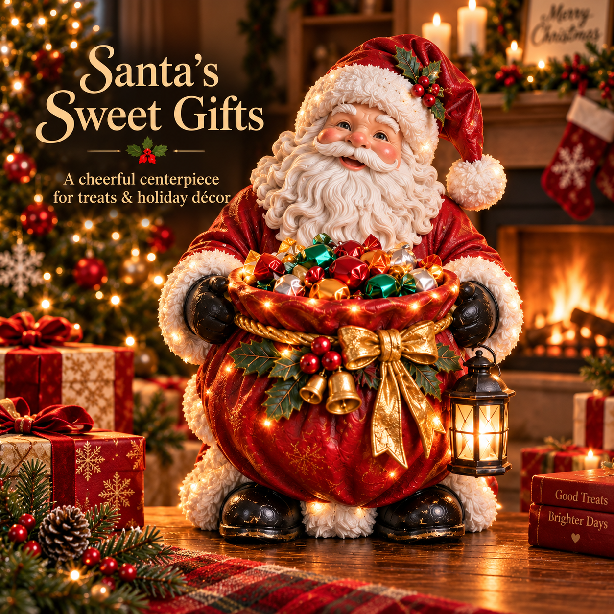 Santa Christmas candy bowl