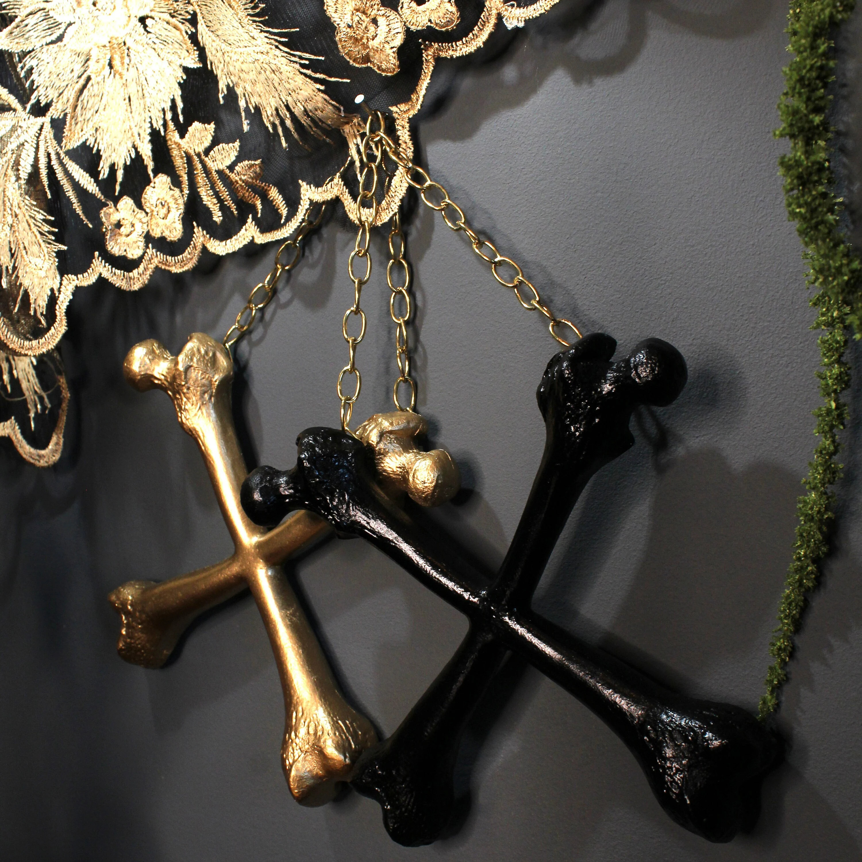 Crossbones Wall Hanging | Gothic Home Decor by The Blackened Teeth | Gothic Wall Art