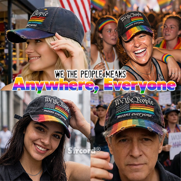 Adjustable Rainbow Pride Cap