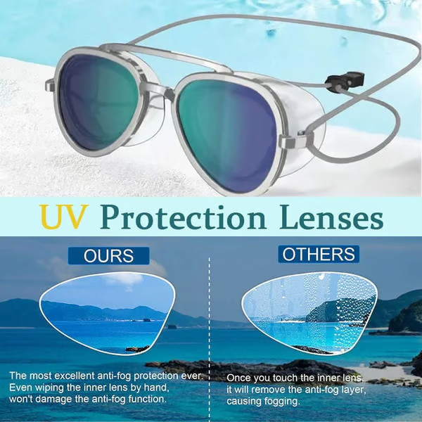 😎✨ SummerVibe Reflective Swim Goggles - Blue