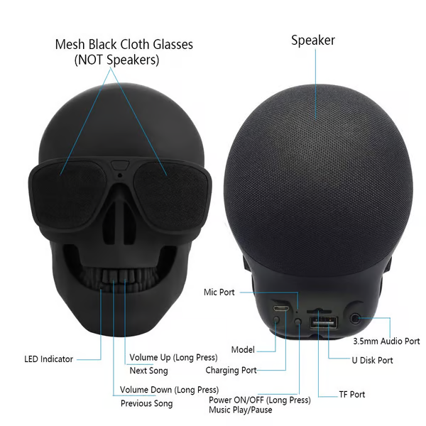 🔥 Skeleton Bluetooth Speaker