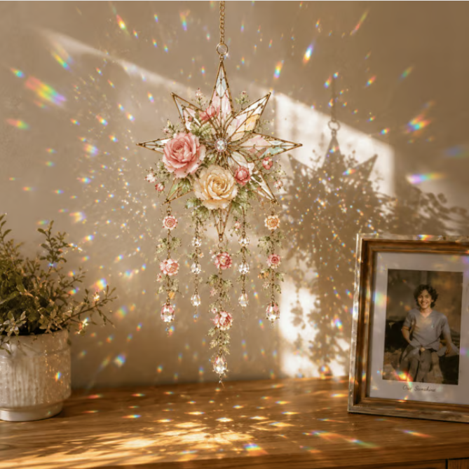 🔥Last Day 50% OFF - 🌸Crystal Garden Suncatcher - 🌹Peony Halo / Buy 1