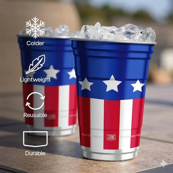 ⚡️Independence Day 50% OFF- 🦅 250th Anniversary Aluminum Party Cup — Reusable Patriotic Cups