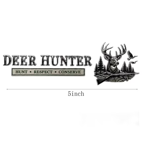 🦌 HUNTING Special Edition Emblem – Premium 3D Metal Car Badge For Hunting Enthusiast