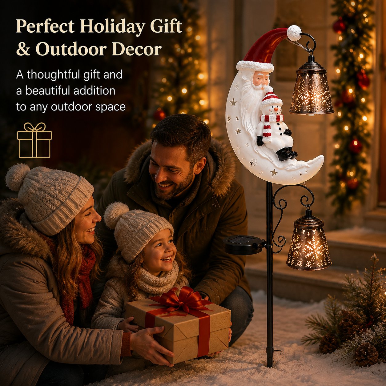 🔥Last Day 50% OFF🔔 Christmas Moon Solar Stake Light