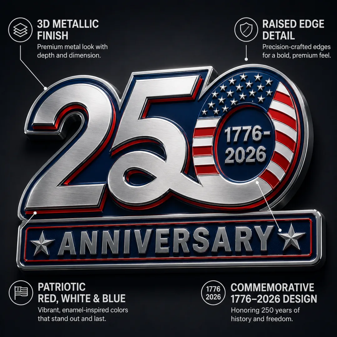 🎉Celebrate America’s 250th Anniversary with a Patriotic Car Emblem