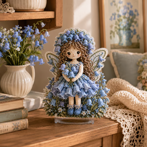 🔥 LAST DAY 49% OFF – 🌸🧚‍♀️ Flower Fairy 3D Fabric Poke Art Kit | No-Sew Fluffy Fabric Craft with Raised Floral Texture & Display-Ready Fairy Decor ✨