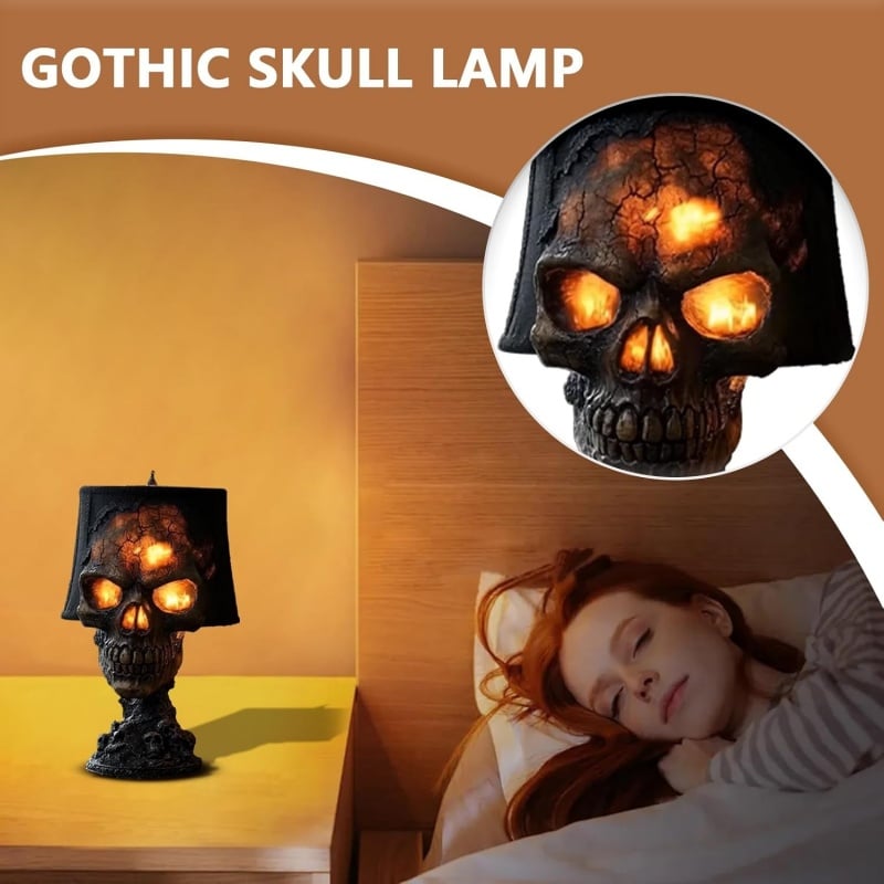 ☠️Gothic Lava Stone Skull Lamp - ⌛Limited Handmade Series