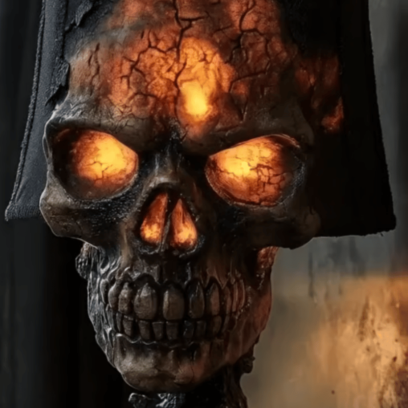 ☠️Gothic Lava Stone Skull Lamp - ⌛Limited Handmade Series