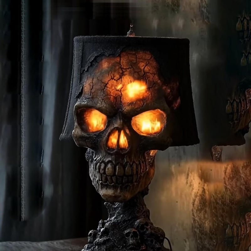 ☠️Gothic Lava Stone Skull Lamp - ⌛Limited Handmade Series