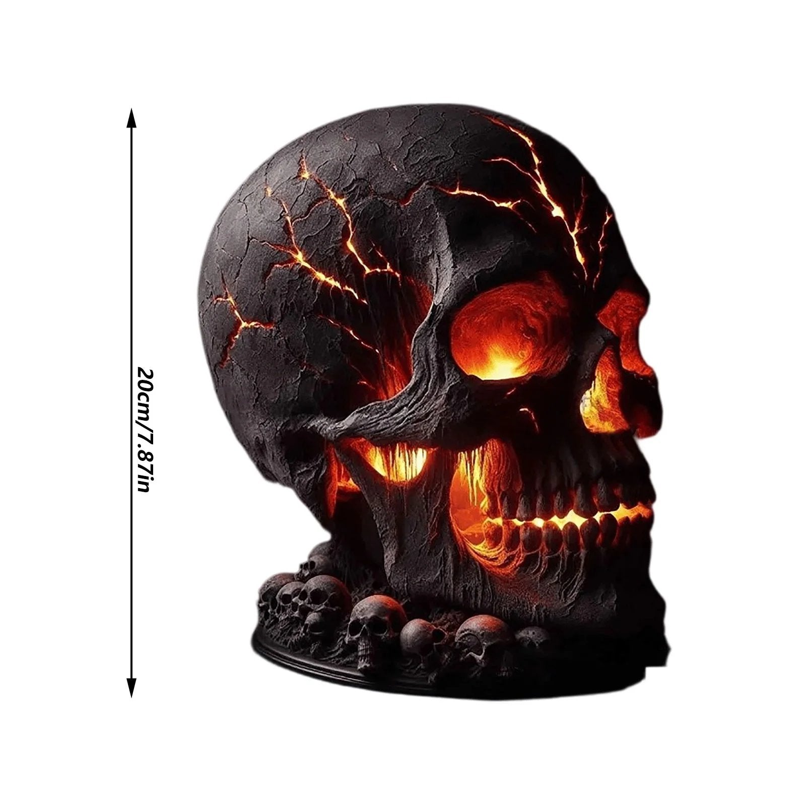 ☠️Gothic Lava Stone Skull Lamp - ⌛Limited Handmade Series