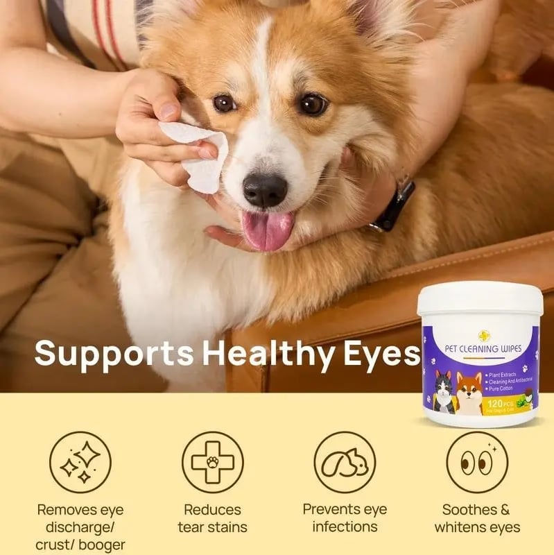 🐕&🐱Hypoallergenic Pet Eye Wipes For Dogs & Cats