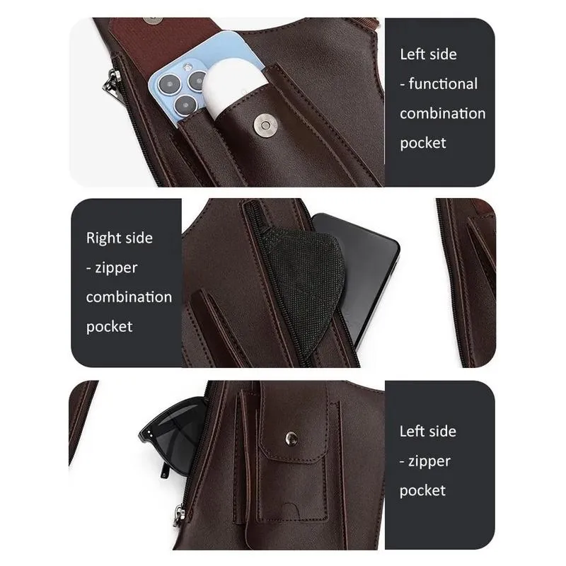 PU Leather Adjustable Underarm Shoulder Bag for Men & Women