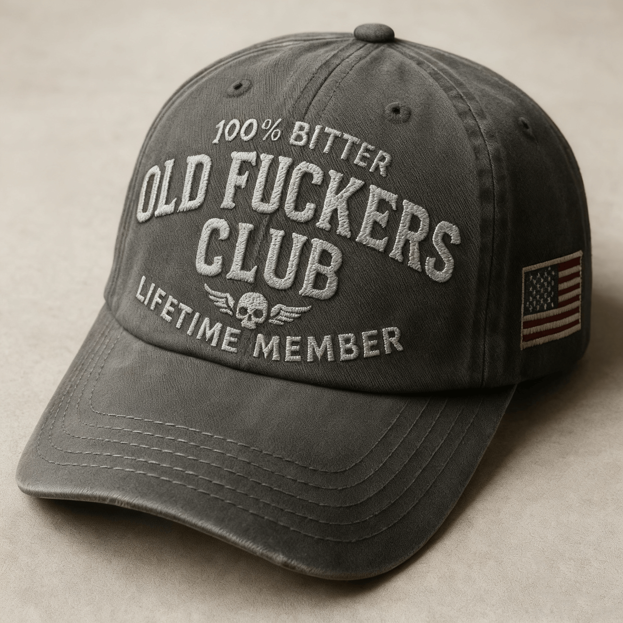 💀Old F*ckers Club 🤘 Vintage Polyester Baseball Cap🧢