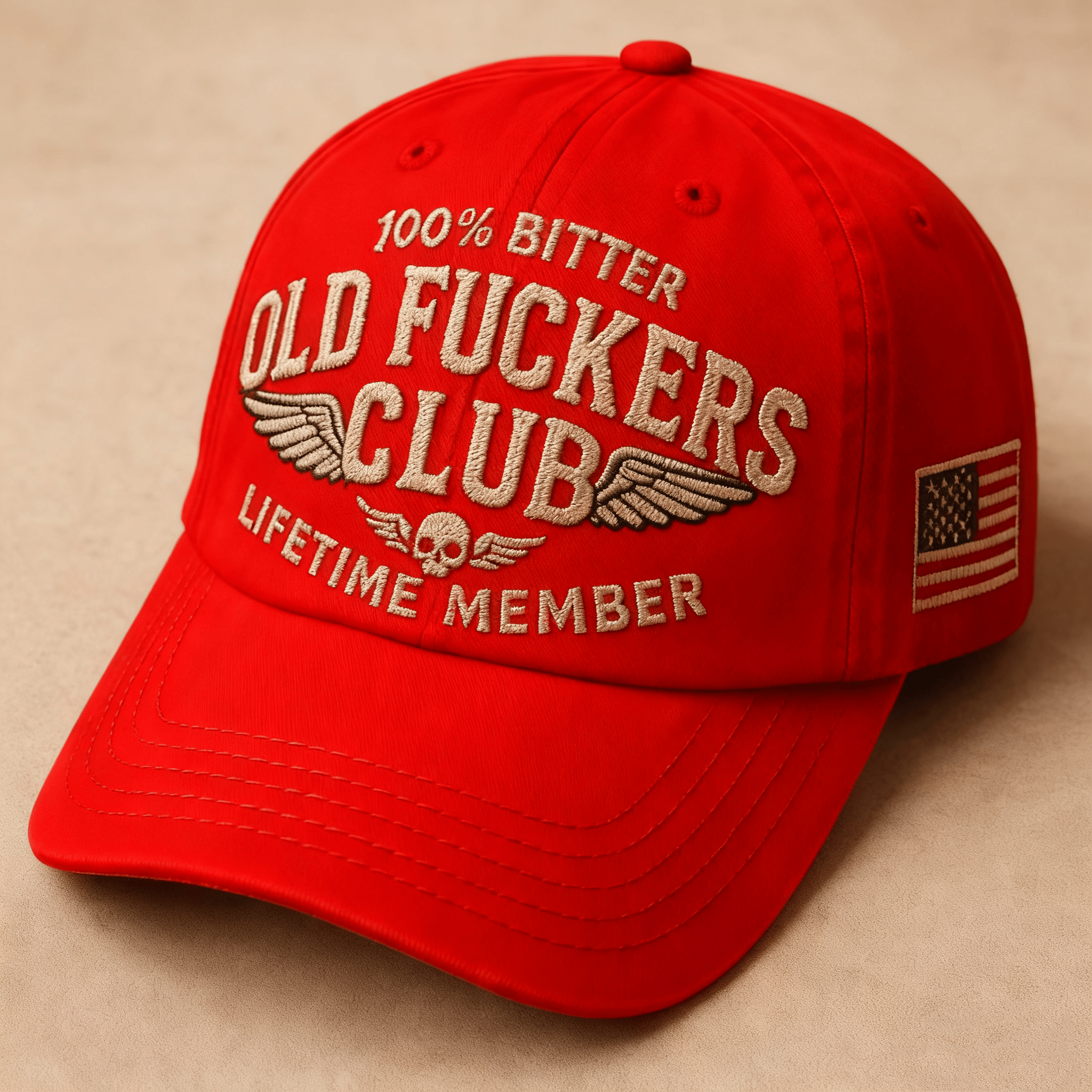 💀Old F*ckers Club 🤘 Vintage Polyester Baseball Cap🧢