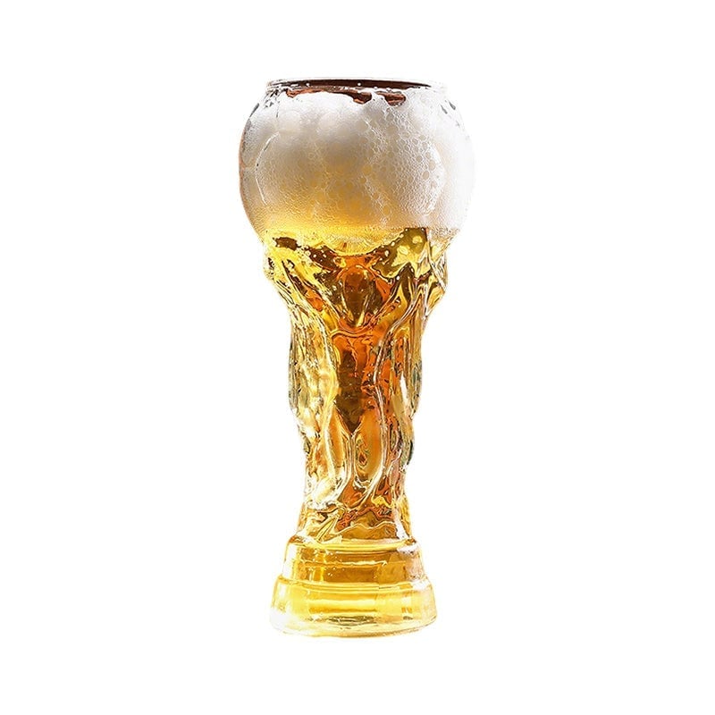 Soccer Trophy Style Beer Glass