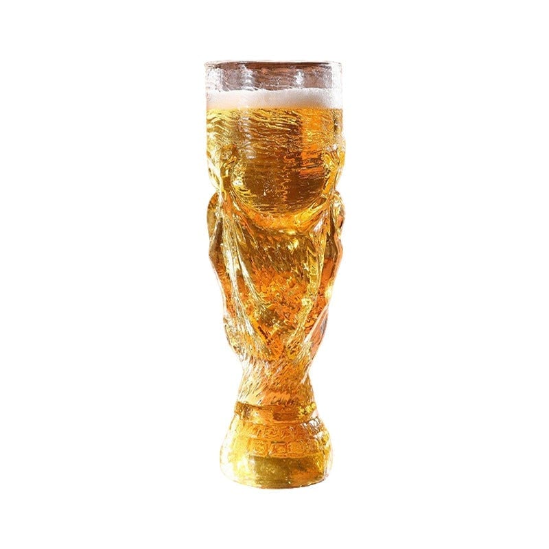 Soccer Trophy Style Beer Glass