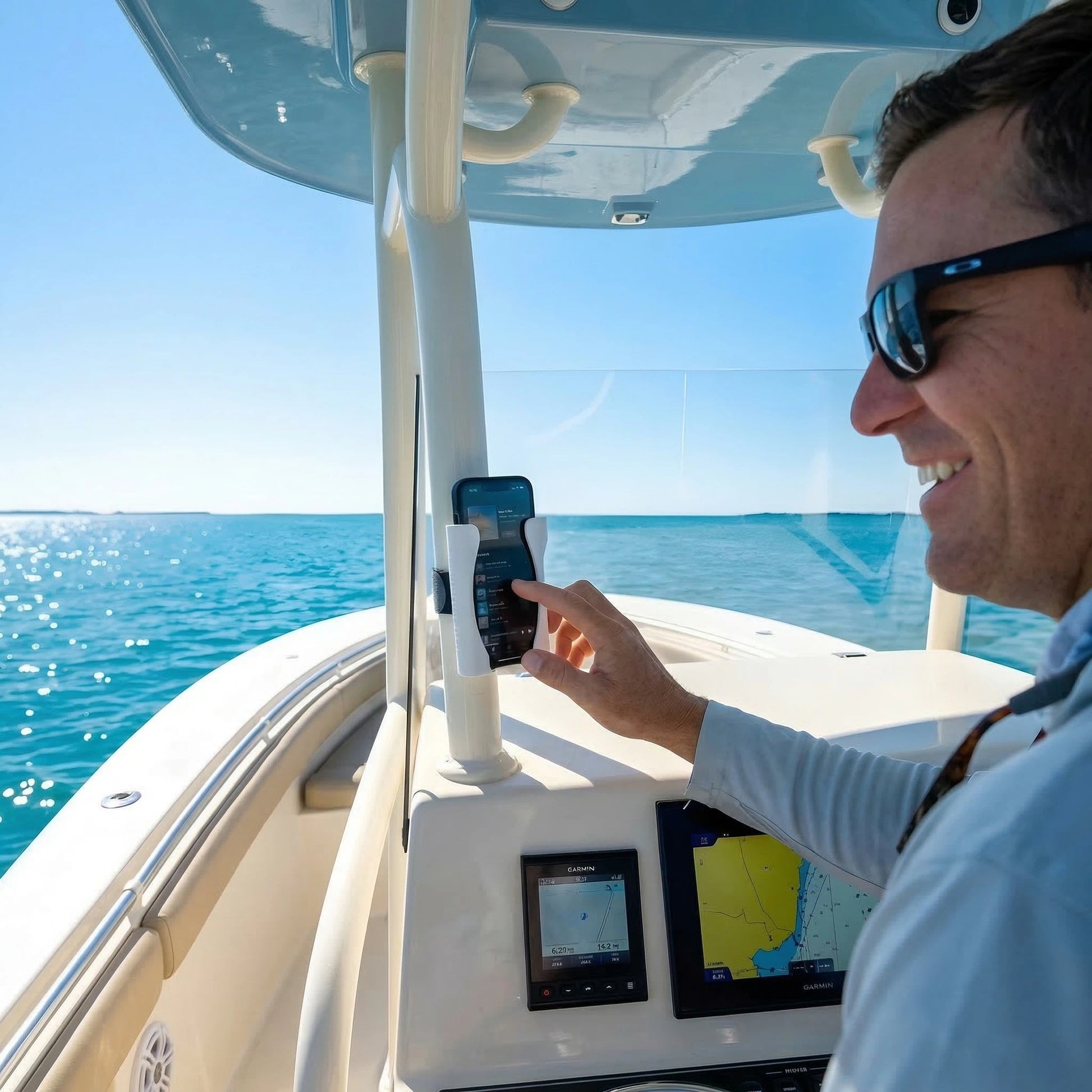 🔥 Universal Boat Phone Holder & Mount 🚤 | Tool-Free Install | 45% OFF Limited Time