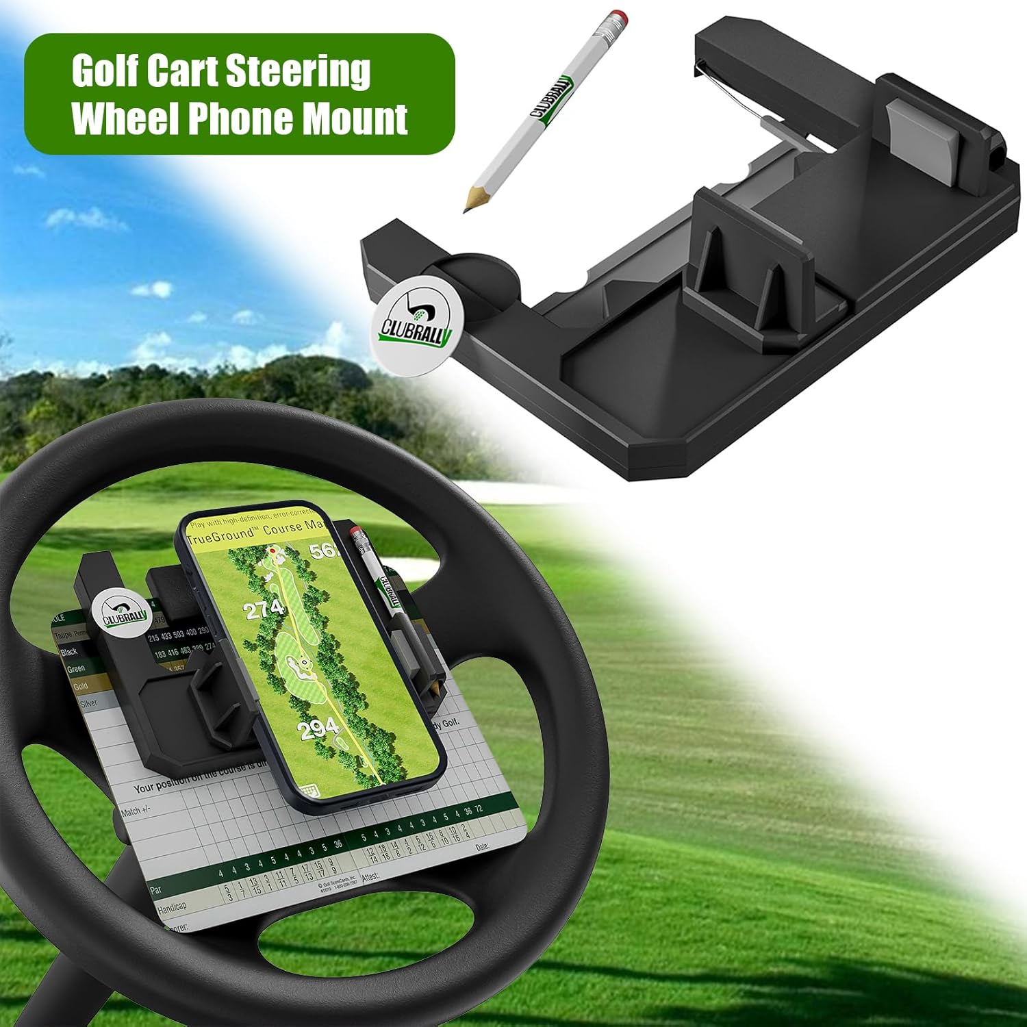 🔥Hot Sale 49% off🌟⛳ Golf cart steering wheel phone holder