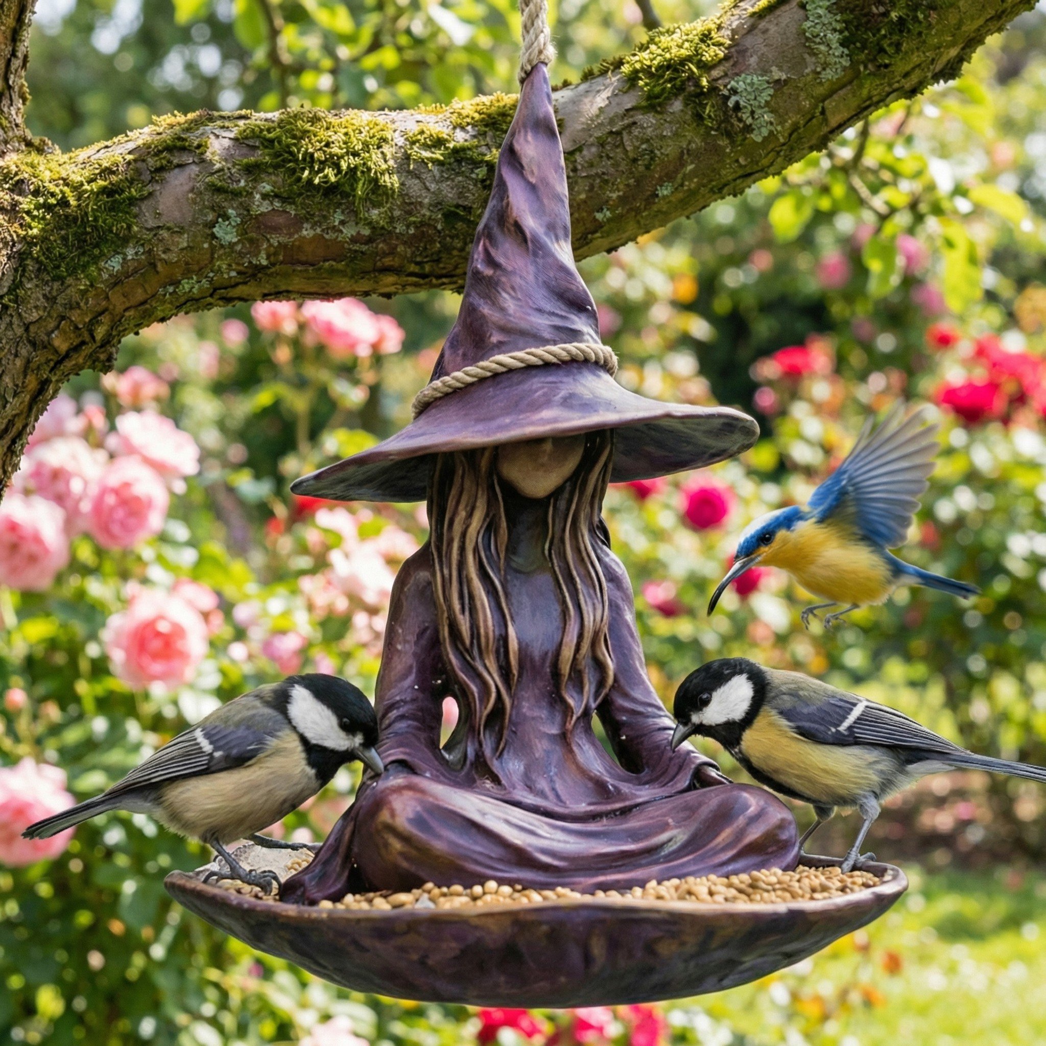 🏆Flash Sale⚡ 50K+ SOLD!Meditating Witch Garden Bird Feeder