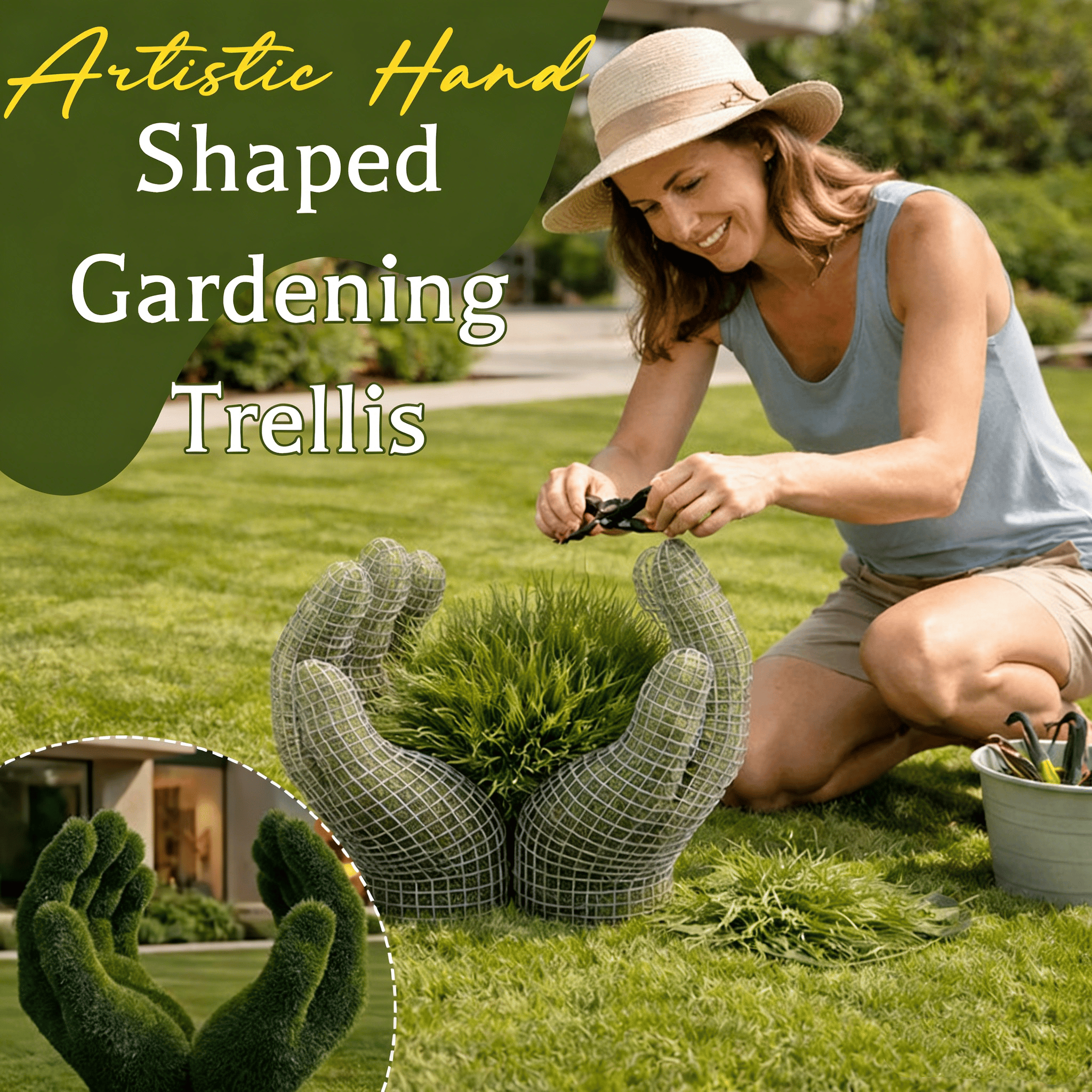 🖐️ Artistic Hand-Shaped Gardening Trellis | Precision Growth Guidance System