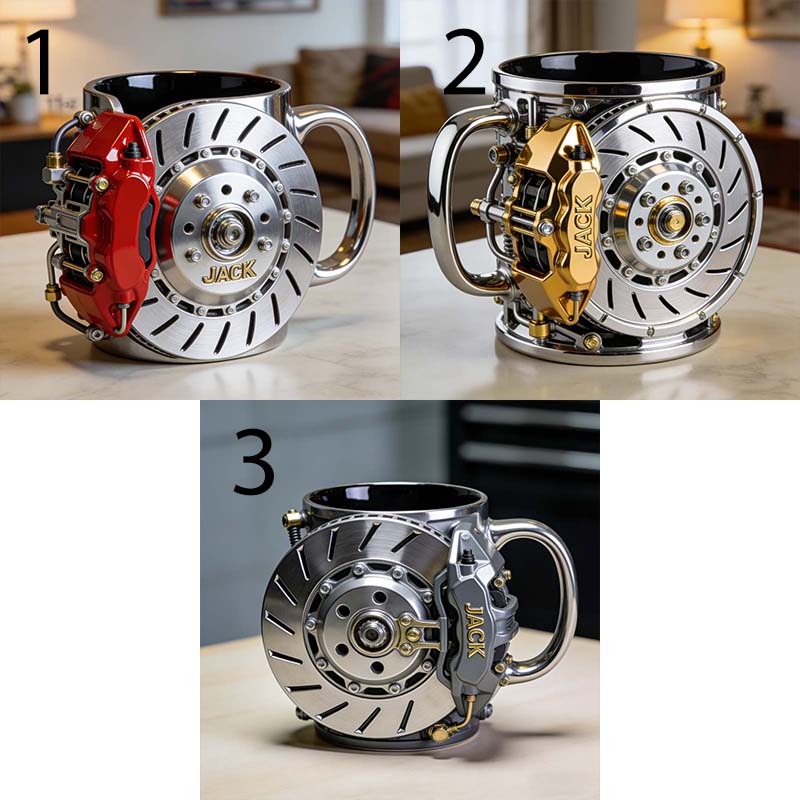 Personalized Car Brake Disc-Themed Mug