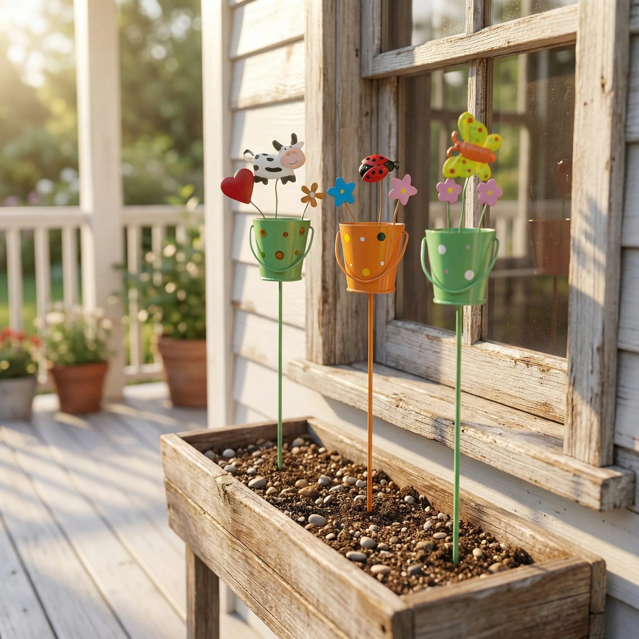 🔥HOT SALE 49% OFF-Set of 3 Metal Flower Pot Garden Stakes