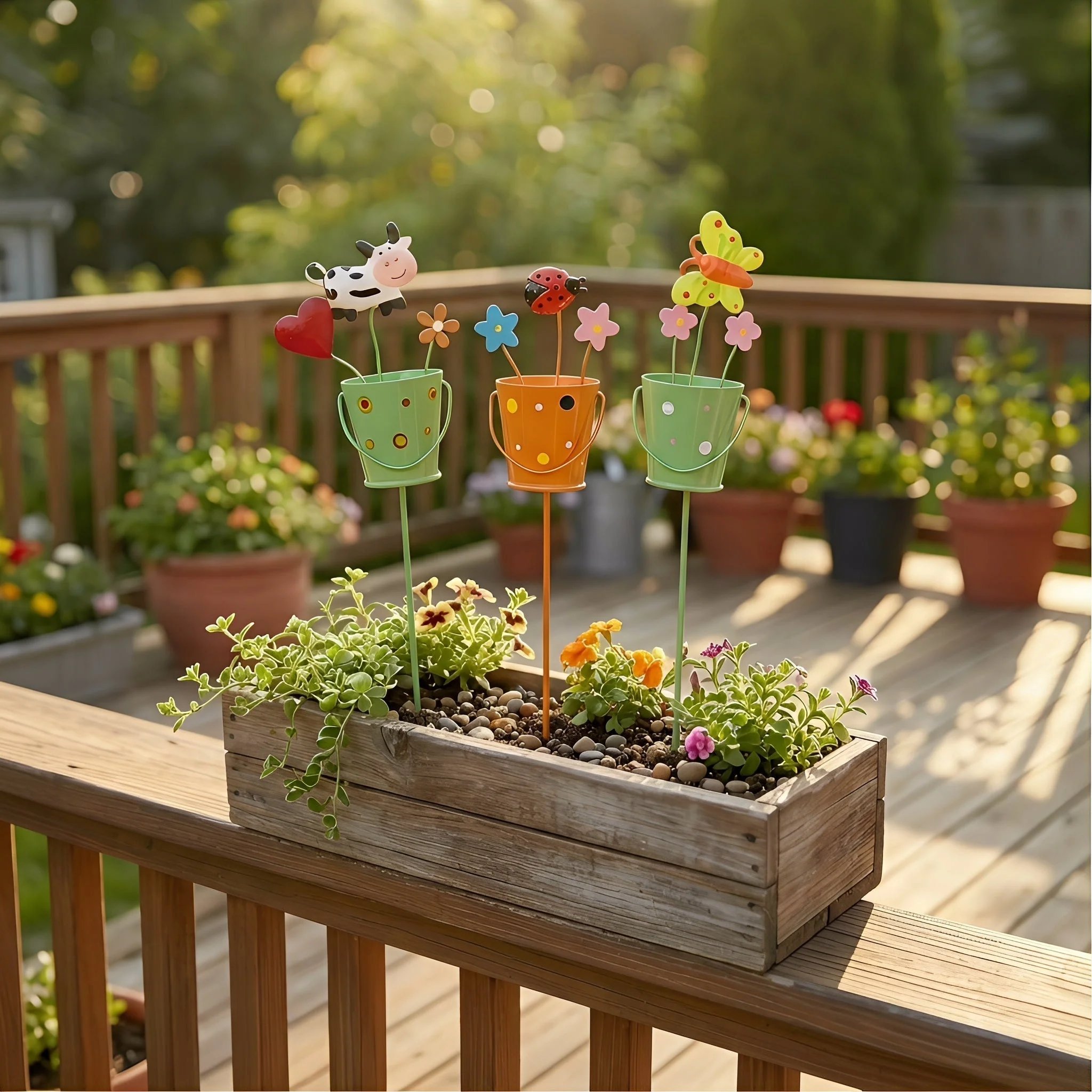 🔥HOT SALE 49% OFF-Set of 3 Metal Flower Pot Garden Stakes