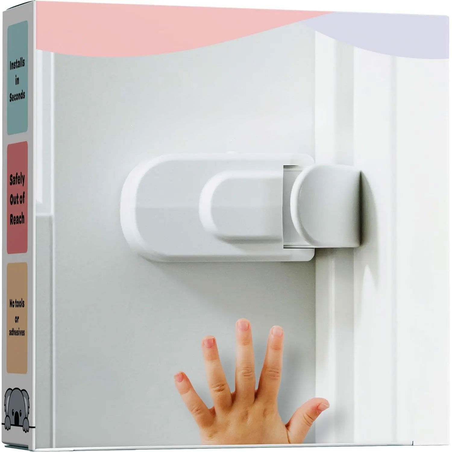 The Snap-On Door Lock Kids Can't Reach or Defeat - No Tools or Adhesives Required