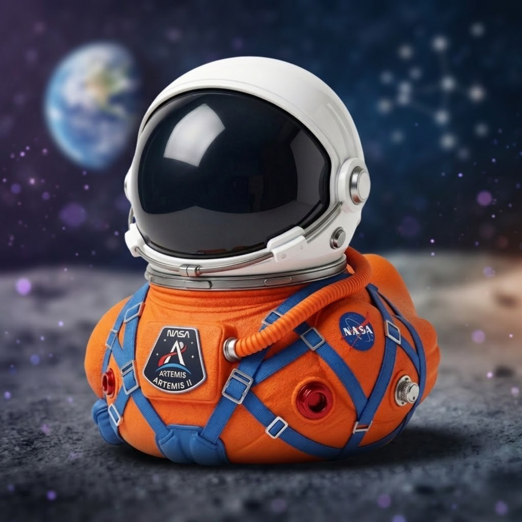 NASA Artemis II Astronaut Rubber Duck