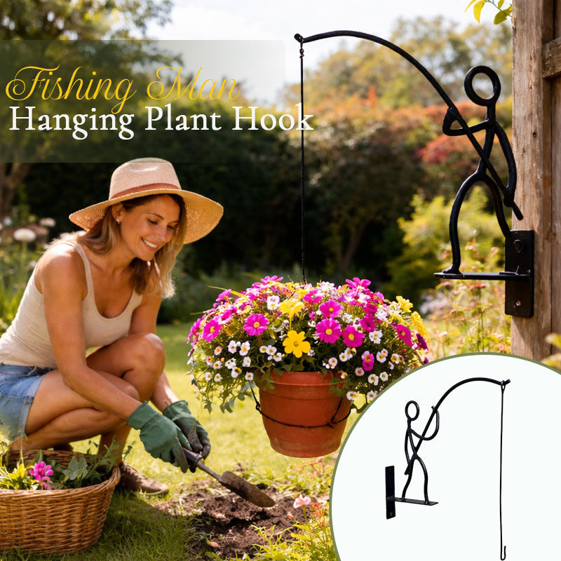 Fishing Man Hanging Plant Hoo